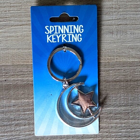 NWT Spinning Moon & Star KeyChain - Picture 1 of 4